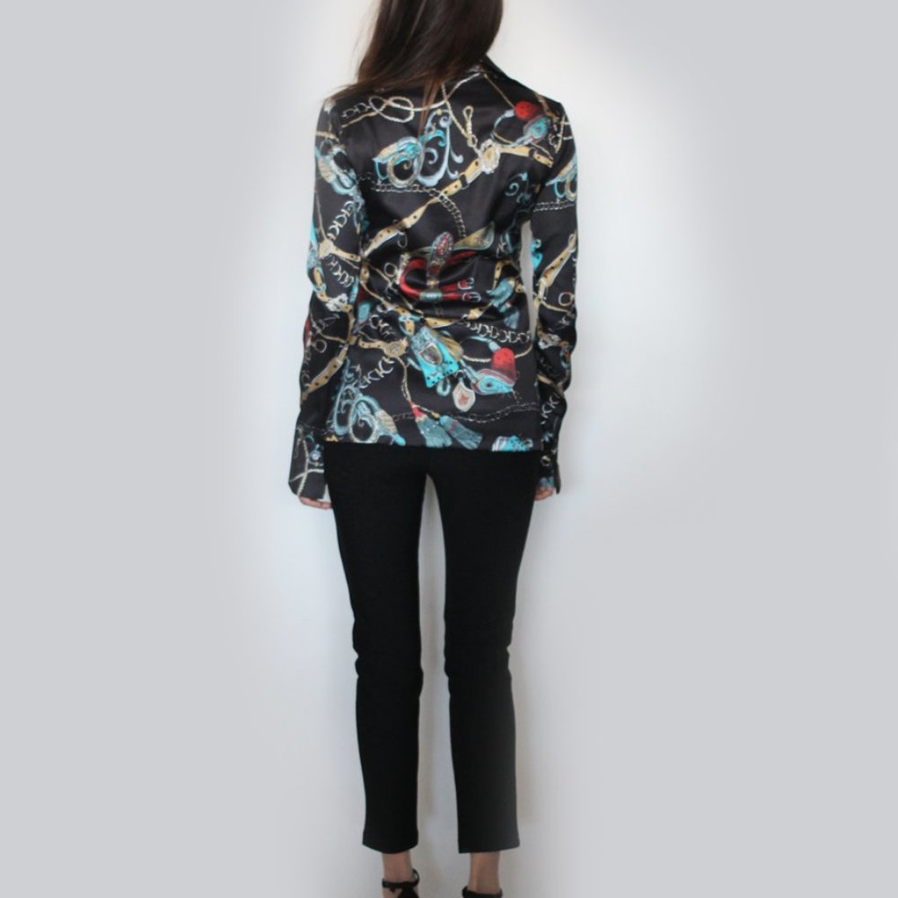 Colorful Pattern Blouse-1710 - Picture 8 of 11